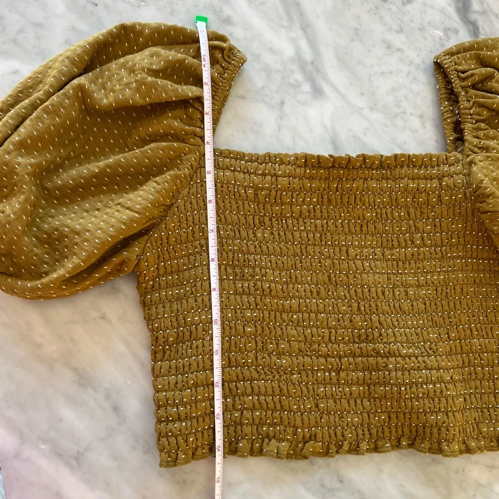 Wild Fable Puff Sleeve Crop Top